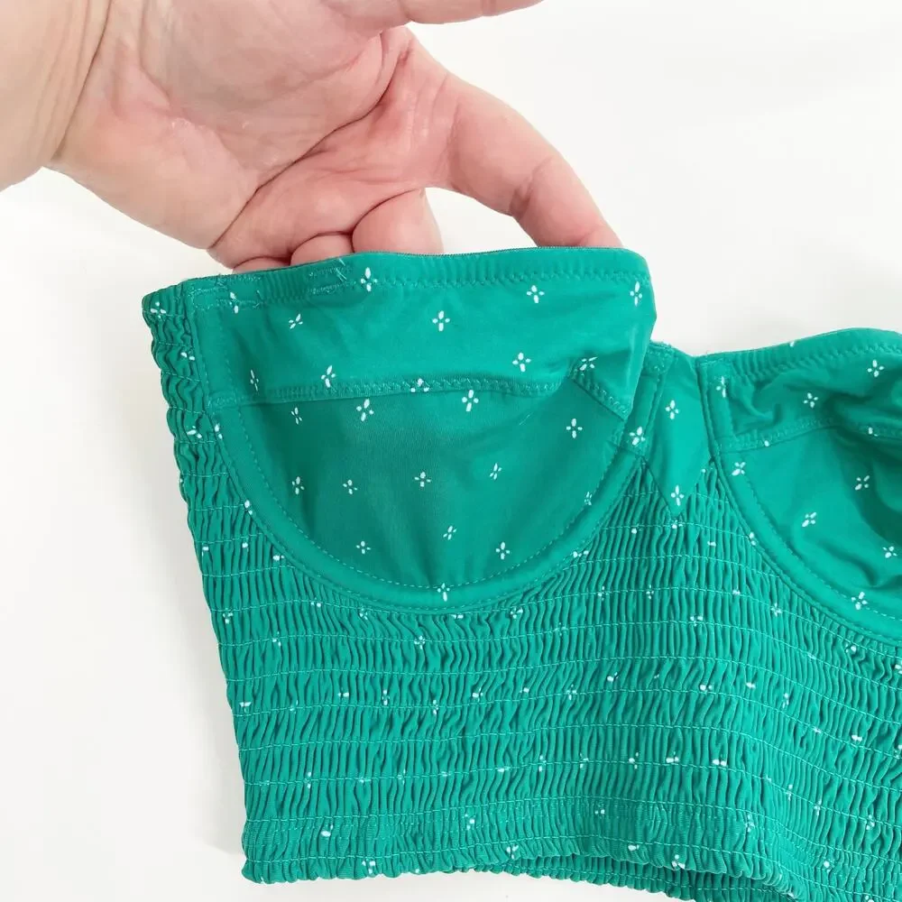 NWT Free People Come A Little Closer Longline Bra Teal Underwire Lingerie Size S